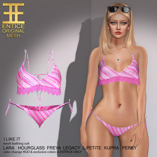 Entice - I like It - Stripes - Fuchsia