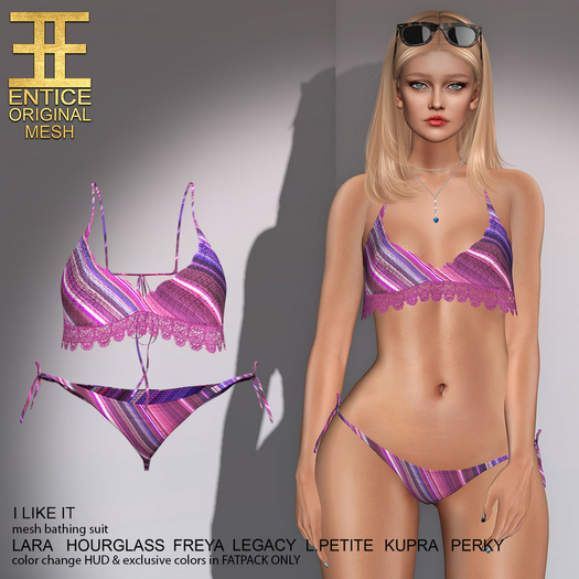 Entice - I like It - Stripes - Purple