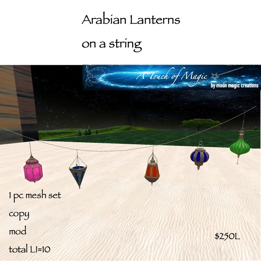 Arabian Lanterns on a string -Box LI=10