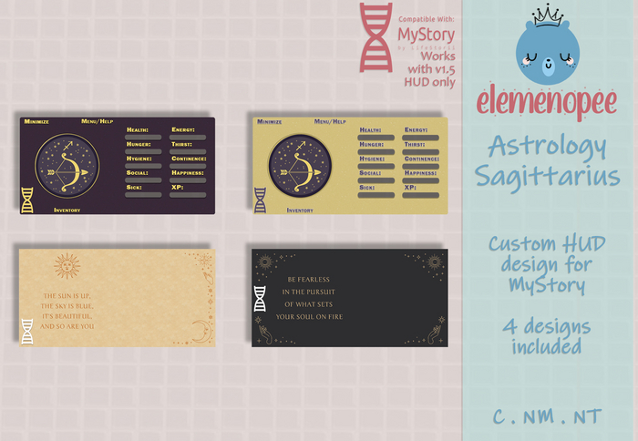 .LMNOP. Astrology Sagittarius // MyStory Custom HUD Design 