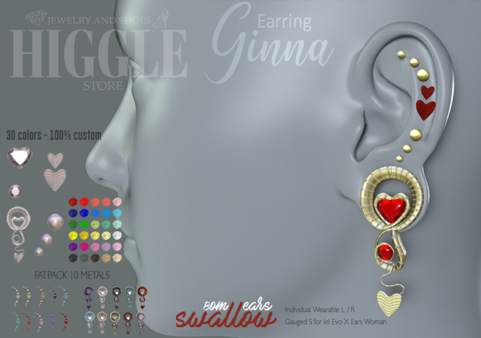 [HIGGLE] Earring Ginna Set Fatpack