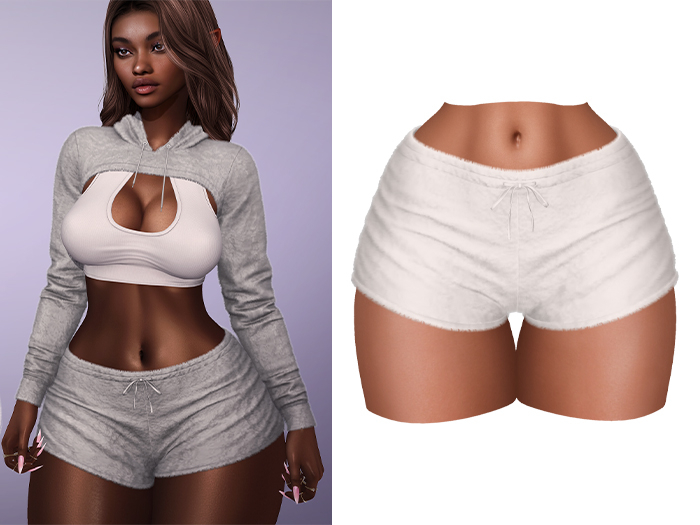 Mossu - Ruth Shorts - White 