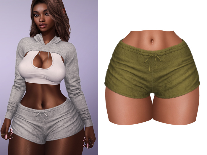 Mossu - Ruth Shorts - Olive