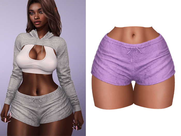 Mossu - Ruth Shorts - Lilac 