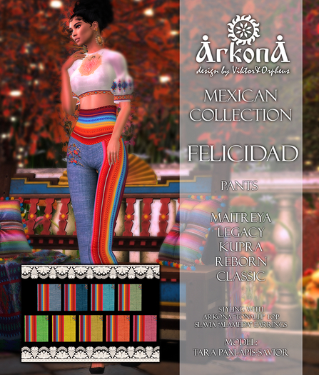 *ARKONA* Felicidad pants FATPACK