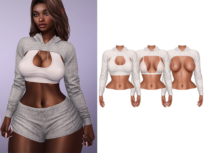 Mossu - Ruth Hoodie - White 