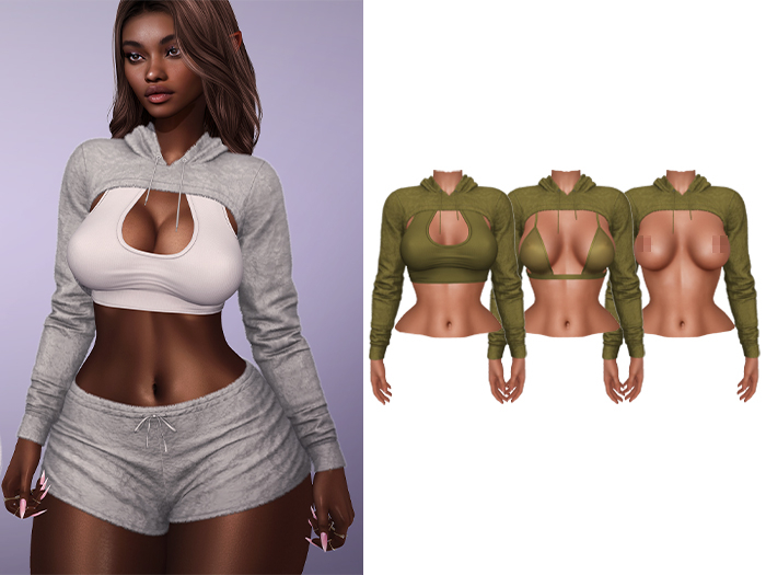 Mossu - Ruth Hoodie - Olive 