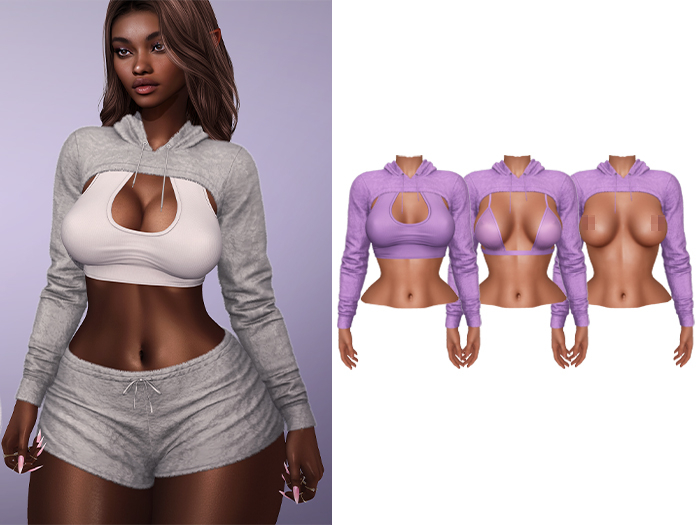 Mossu - Ruth Hoodie - Lilac