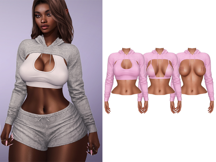 Mossu - Ruth Hoodie - Fairy Pink 