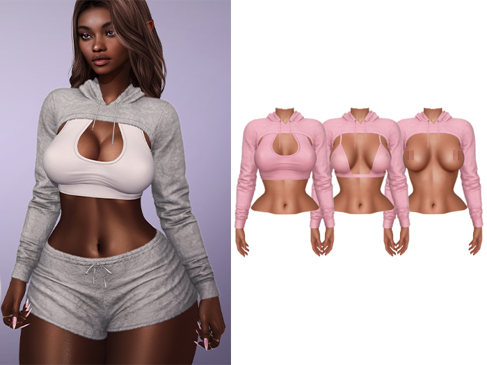 Mossu - Ruth Hoodie - Baby Pink