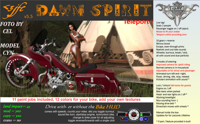 <3 JFC DAWN SPIRIT (Bike, Motorcycle, Chopper)