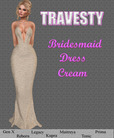 Travesty Bridesmaid Dress Cream