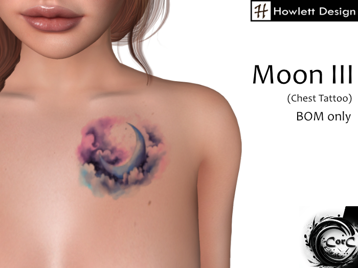 [HDesign] Moon III (Chest Tattoo)