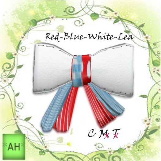 ribbon red-blue-white box