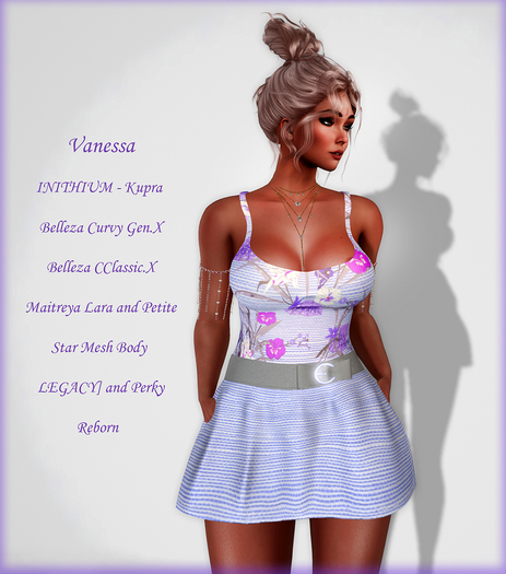 Demo Vanessa Skirt and Top for Maitreya, Legacy,Gem-X, Reborn,K