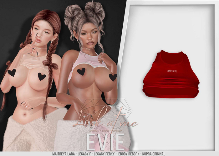 Look At Me. Evie : Top - Deepred