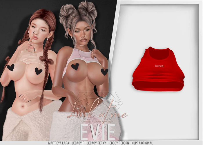 Look At Me. Evie : Top - Crimson