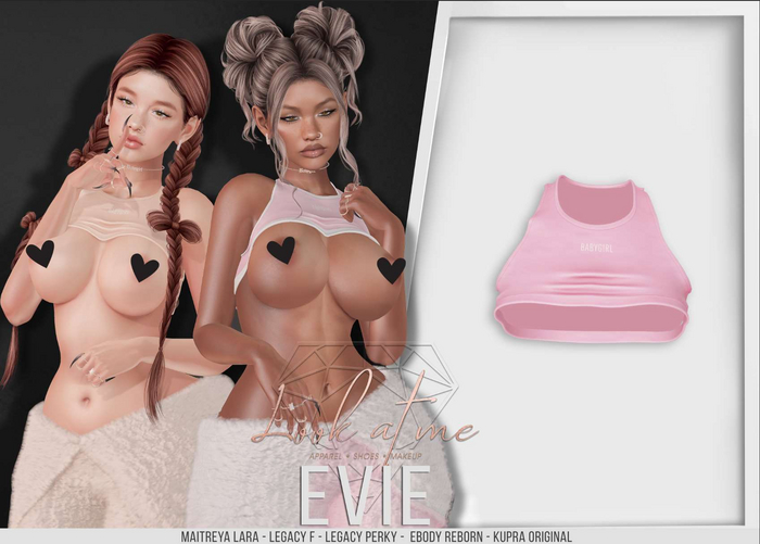 Look At Me. Evie : Top - Babypink