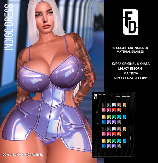 -FD- Indigo Dress