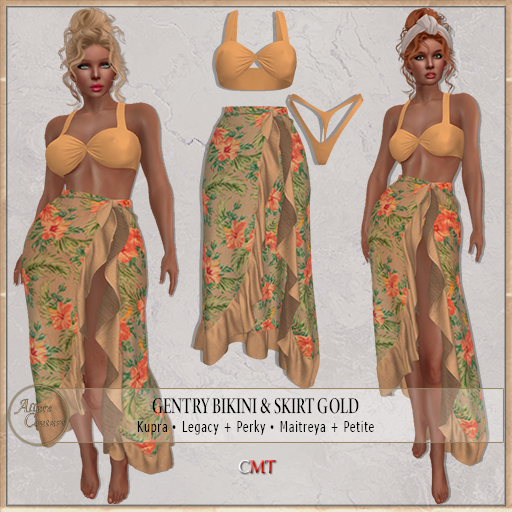 Gentry Bikini & Skirt Gold (Add Me)