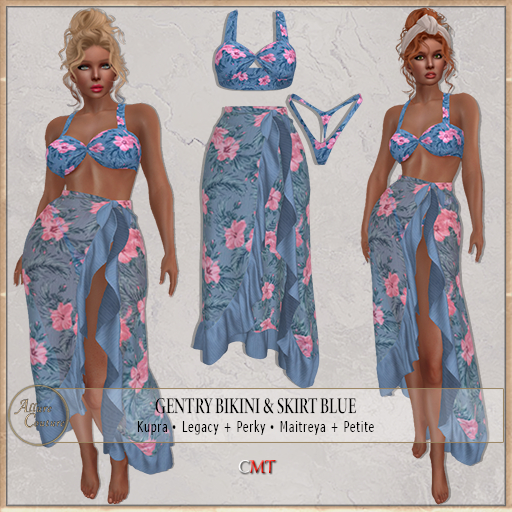 Gentry Bikini & Skirt Blue (Add Me)