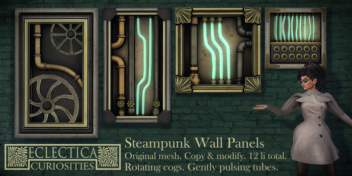Eclectica- Steampunk Wall Panels-metallic