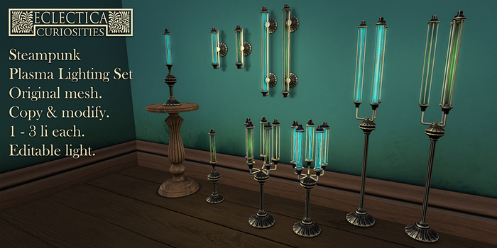 Eclectica- Steampunk Lighting Plasma Set-black
