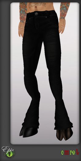 *Epic Men* Faun Fushion Plain Jeans {Black}