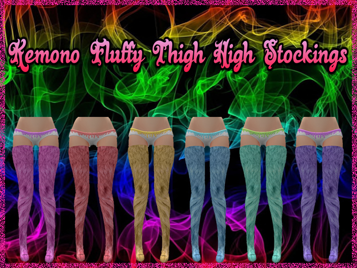 --{Mefy's}-- Kemono Fluffy Thigh High Stockings