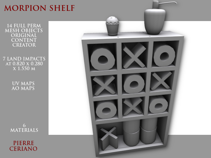 Morpion shelf - 7 LI - 14 FULL PERM Meshes