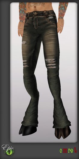 *Epic Men* Faun Fushion Shredded Jeans {Dirty}