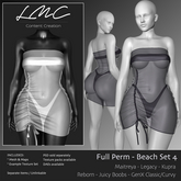 DEMO - LMC Mesh - Beach Set 4 - 3 Piece Bikini and Dress Set for Maitreya, Legacy, Reborn, Juicy, Kupra, GenX