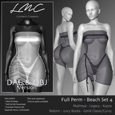 DAE - LMC Mesh - Beach Set 4 - DAE - 3 Piece Bikini and Dress Set for Maitreya, Legacy, Reborn, Juicy, Kupra, GenX