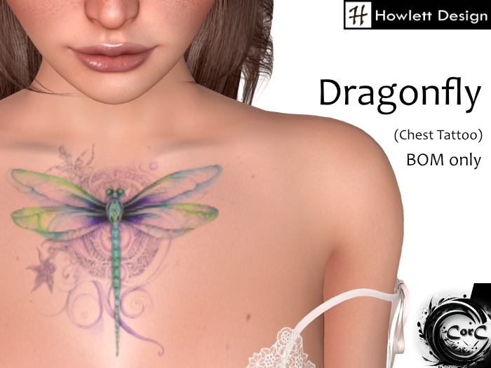[HDesign] Dragonfly (Chest Tattoo)