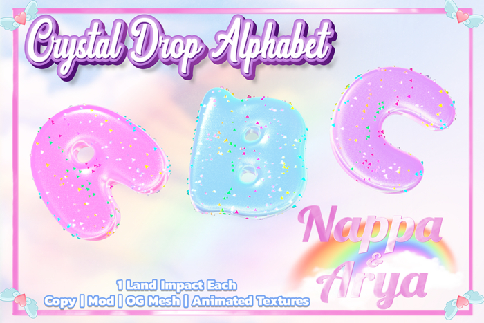 [NA] Crystal Drop Alphabet - Purple 