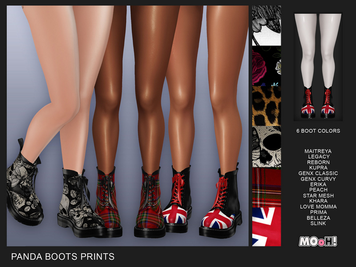 MOoH! Panda boots prints (Add)