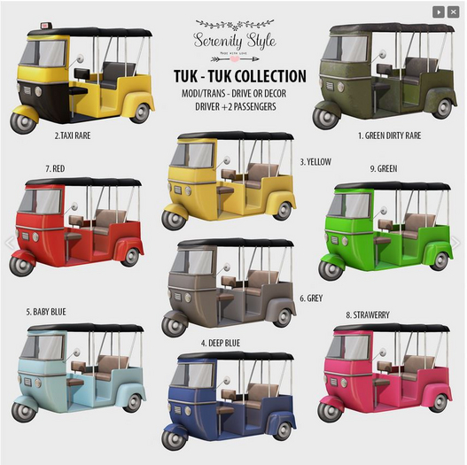 4. Serenity Style- Tuk Tuk DEEP BLUE
