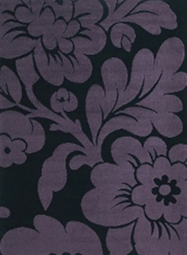 Purple Floral Rug