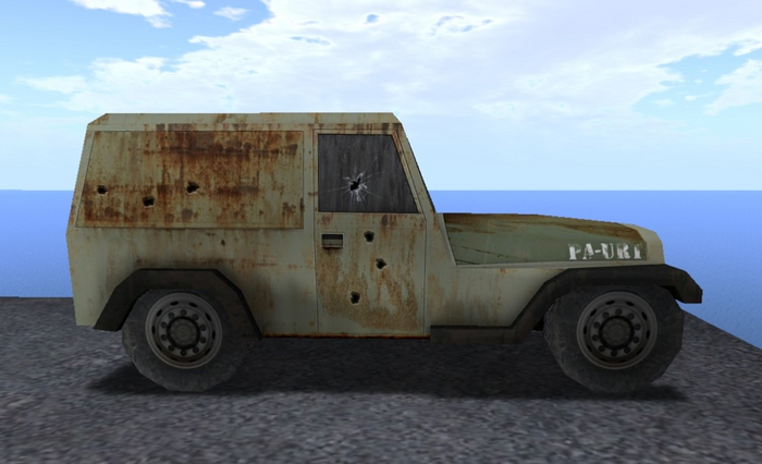 Old Damaged Jeep