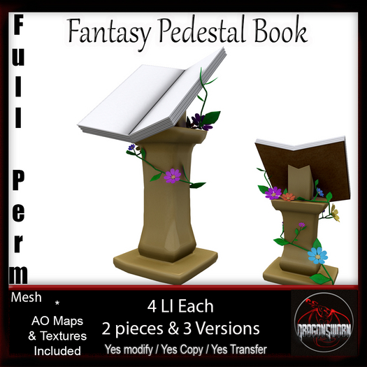 Full Perm Fantasy Pedestal Book