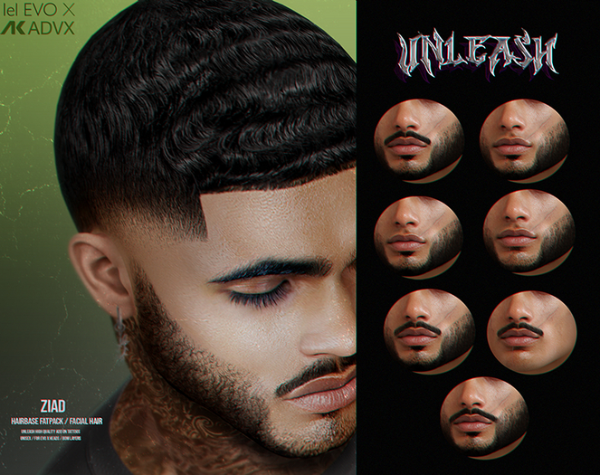 UNLEASH - Ziad facial hair FATPACK // EVO X