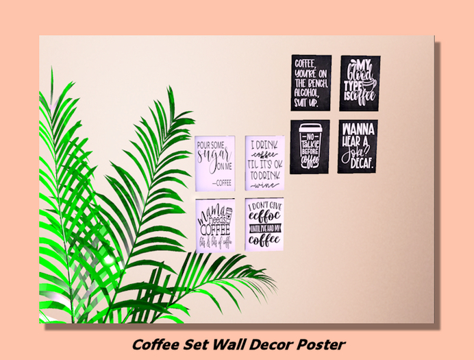 Coffee Set Wall Decor Poster