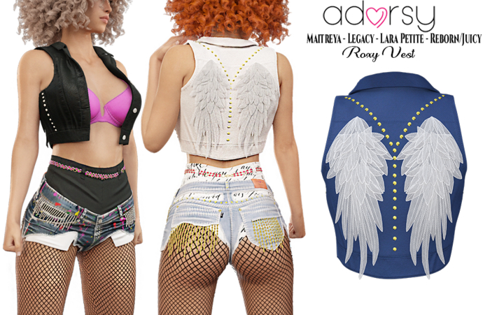 adorsy - Roxy Jacket Blue - Maitreya/Legacy-Nerido/Lara Petite/Reborn-Juicy