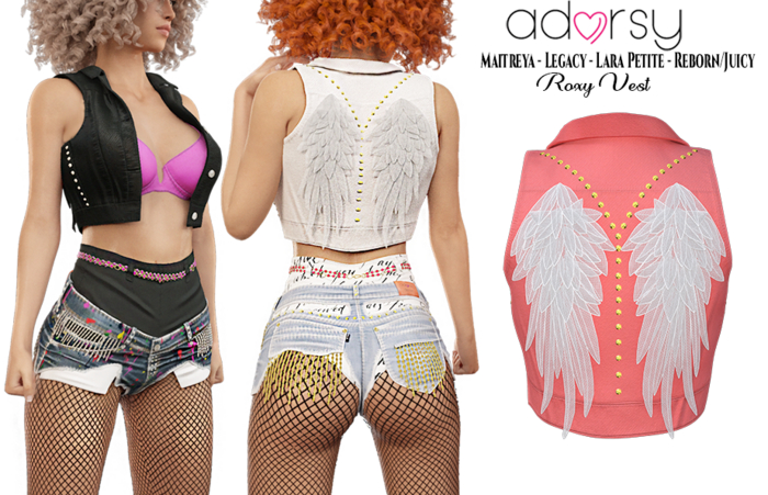 adorsy - Roxy Jacket Coral - Maitreya/Legacy-Nerido/Lara Petite/Reborn-Juicy