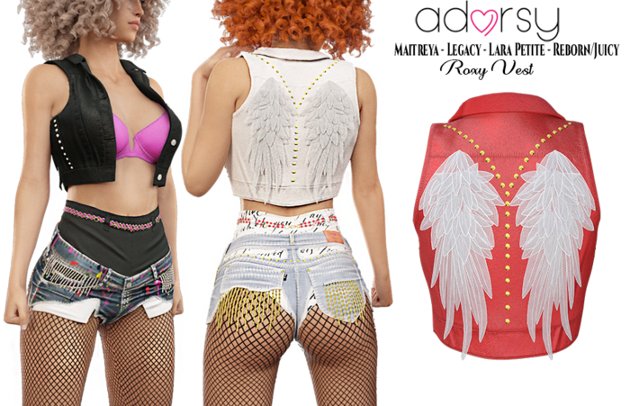 adorsy - Roxy Jacket Red - Maitreya/Legacy-Nerido/Lara Petite/Reborn-Juicy