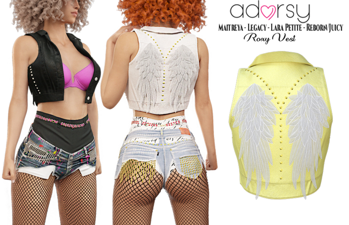adorsy - Roxy Jacket Yellow - Maitreya/Legacy-Nerido/Lara Petite/Reborn-Juicy