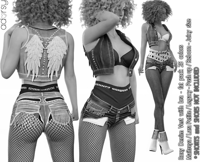 adorsy - Roxy Denim Jacket DEMO - Maitreya/Legacy-Nerido/Lara Petite/Reborn-Juicy