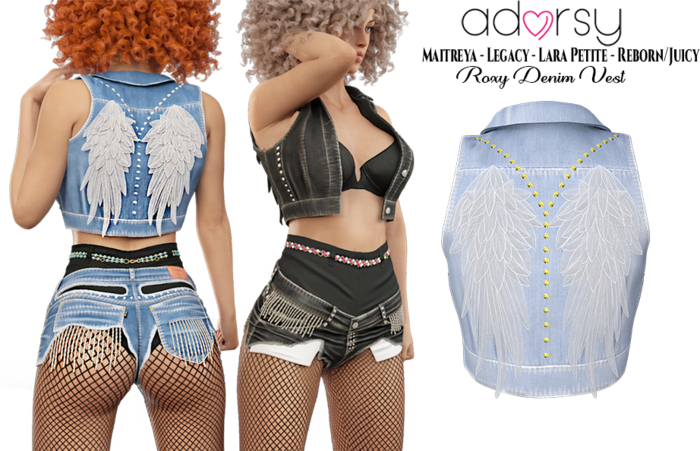 adorsy - Roxy Denim Jacket Faded - Maitreya/Legacy-Nerido/Lara Petite/Reborn-Juicy