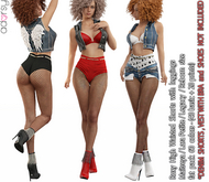 adorsy - Roxy High Waisted Shorts Fatpack - Maitreya/Legacy-Nerido/Lara Petite/Reborn-Juicy