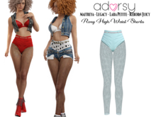 adorsy - Roxy High Waisted Shorts Light Blue - Maitreya/Legacy-Nerido/Lara Petite/Reborn-Juicy